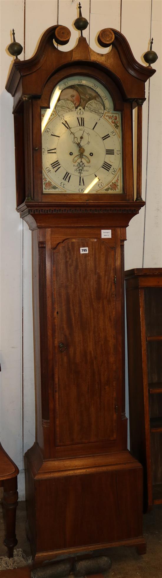 Robert Bradberry of Leyburn. Late George III mahogany eight day longcase clock